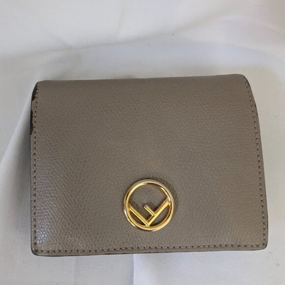 Fendi Neutral Leather F Bifold Wallet - Picture 2 of 10